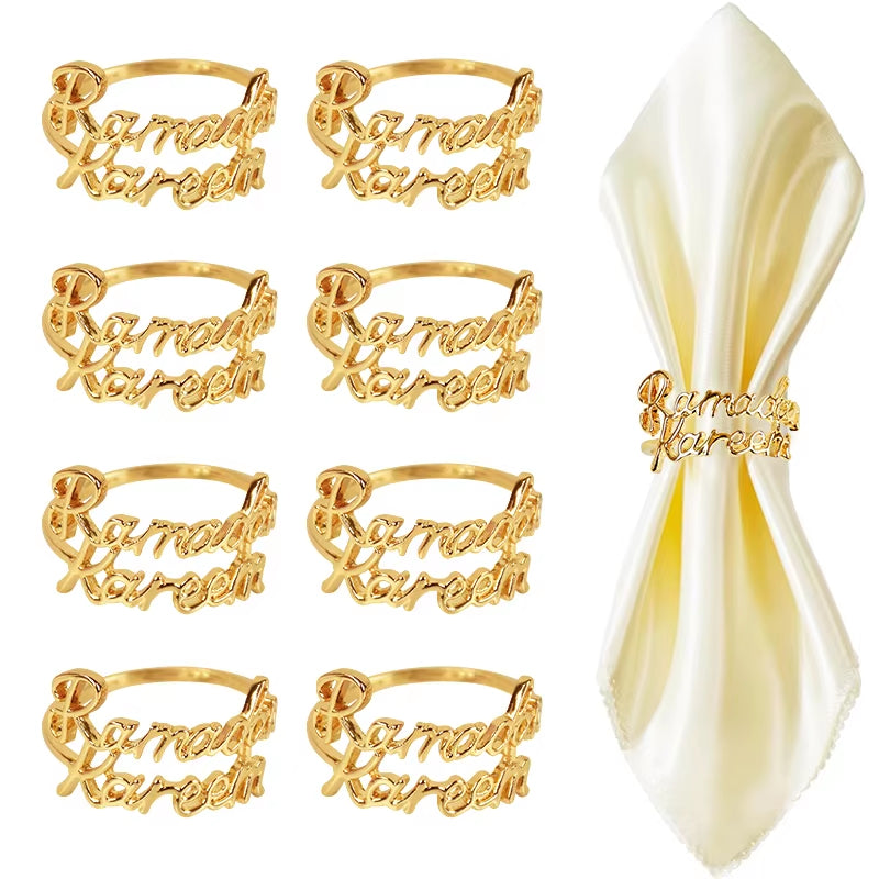 6Pcs Ramadan Kareem Napkin Rings